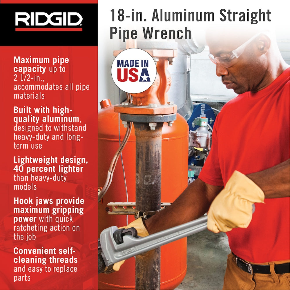 18 In. Aluminum Pipe Wrench