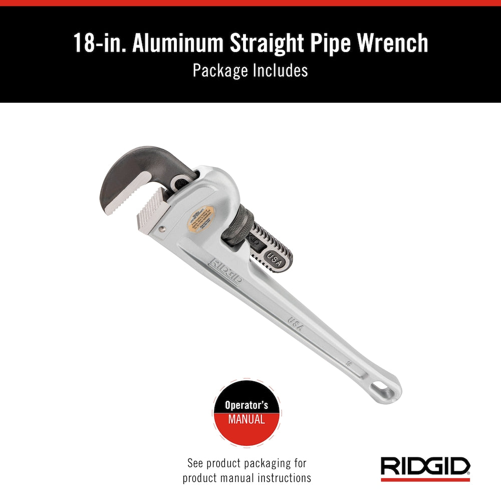 18 In. Aluminum Pipe Wrench