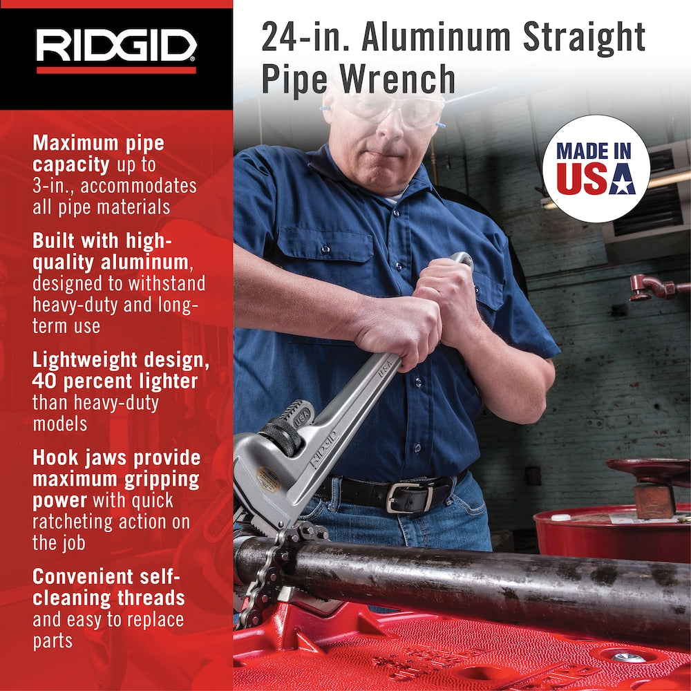 24 In. Aluminum Pipe Wrench