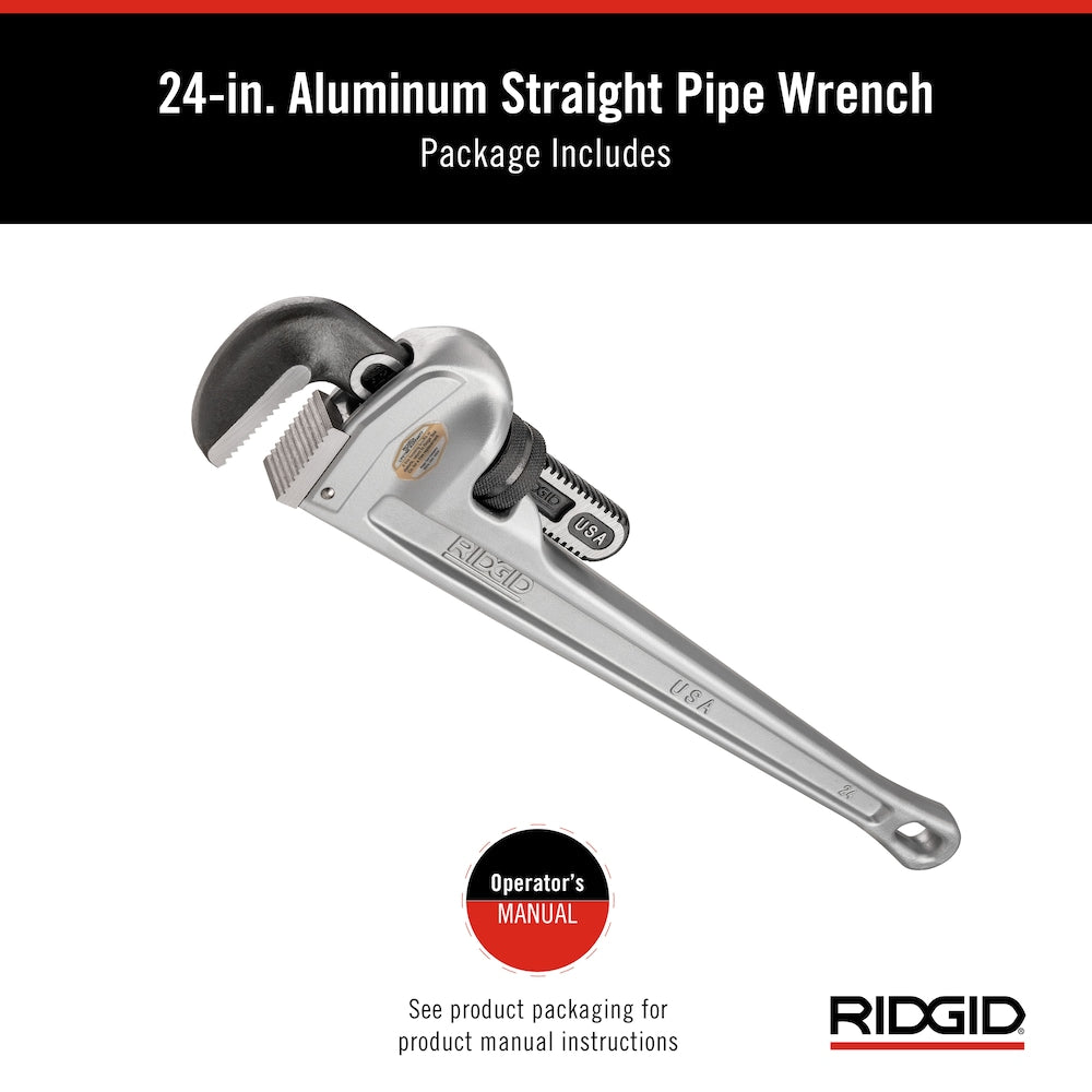 24 In. Aluminum Pipe Wrench