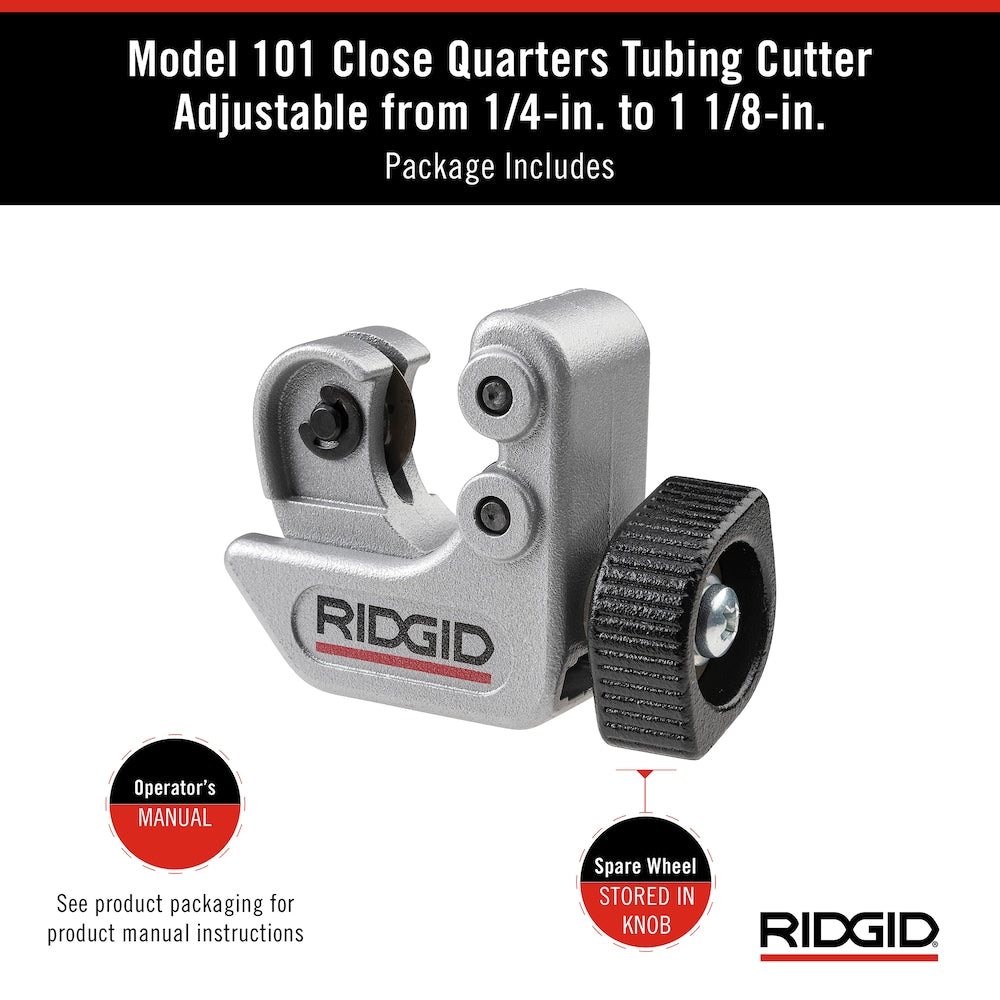 101 Close Quarters Tube Cutter 1/4 In. - 1 1/8 In.