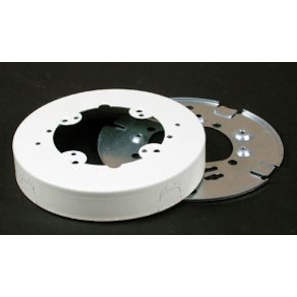 Boîte d'extension circulaire en métal de 5 1/2 pouces de diamètre, ivoire