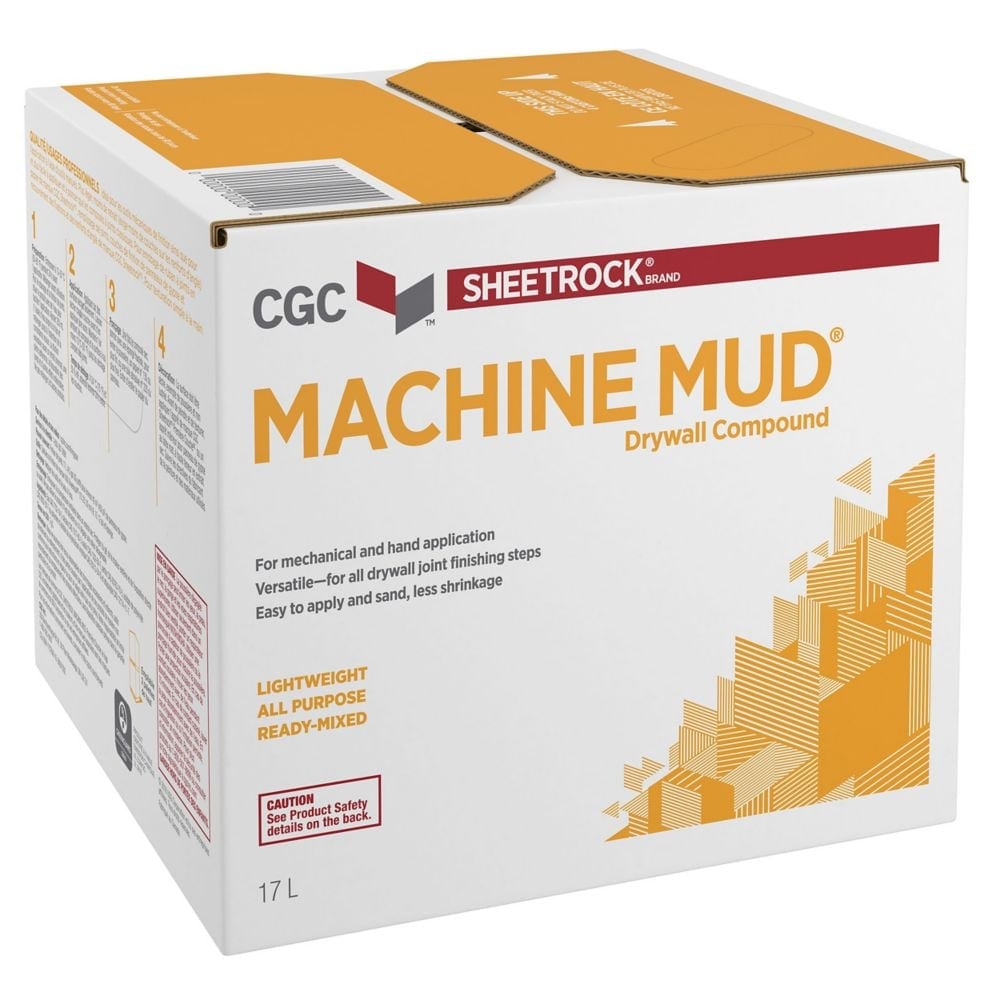 Machine Mud Drywall Compound, Ready-Mixed, 17 L Carton