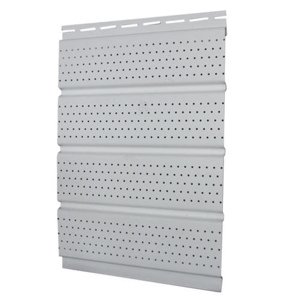 Perforated Soffit 16-inch x 144-inch White Exterior Vinyl Siding Accessory (Piece)