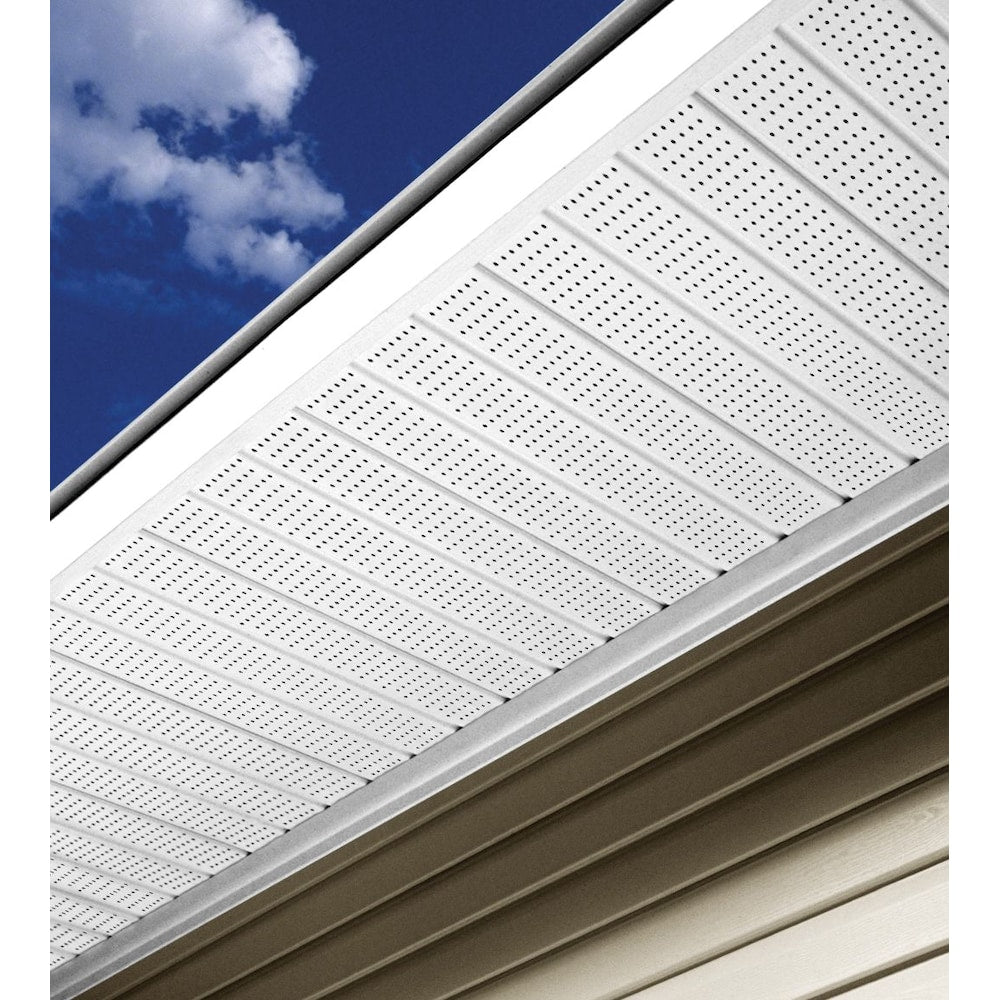 Perforated Soffit 16-inch x 144-inch White Exterior Vinyl Siding Accessory (Piece)