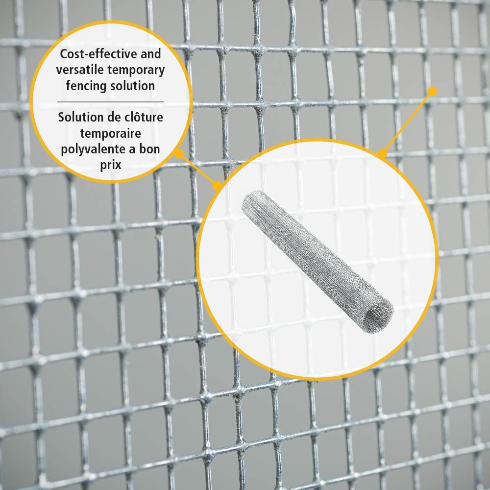 5 ft. L x 24-inch H 23-Gauge Welded Wire Galvanized Steel Netting Fence with 1/4-inch x 1/4-inch Mesh