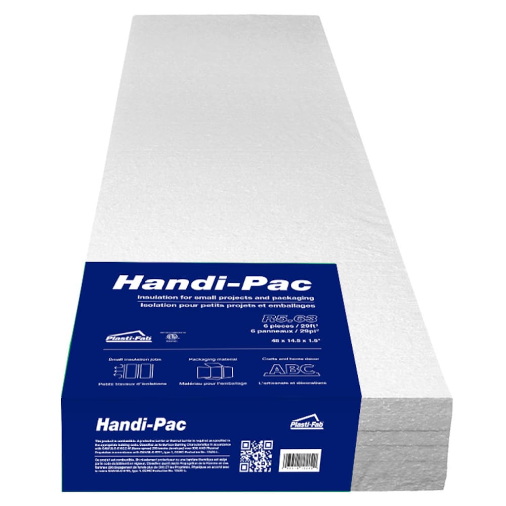 1.5-inch x 14.5-inch x 48-inch R-value 5.63 EPS Rigid Insulation Foam Board