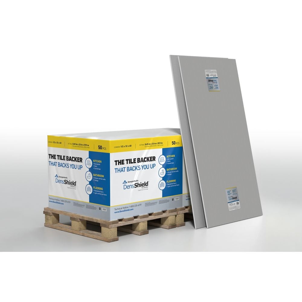 1/2-inch x 32-inch x 60-inch Fiberglass Mat Tile Backer
