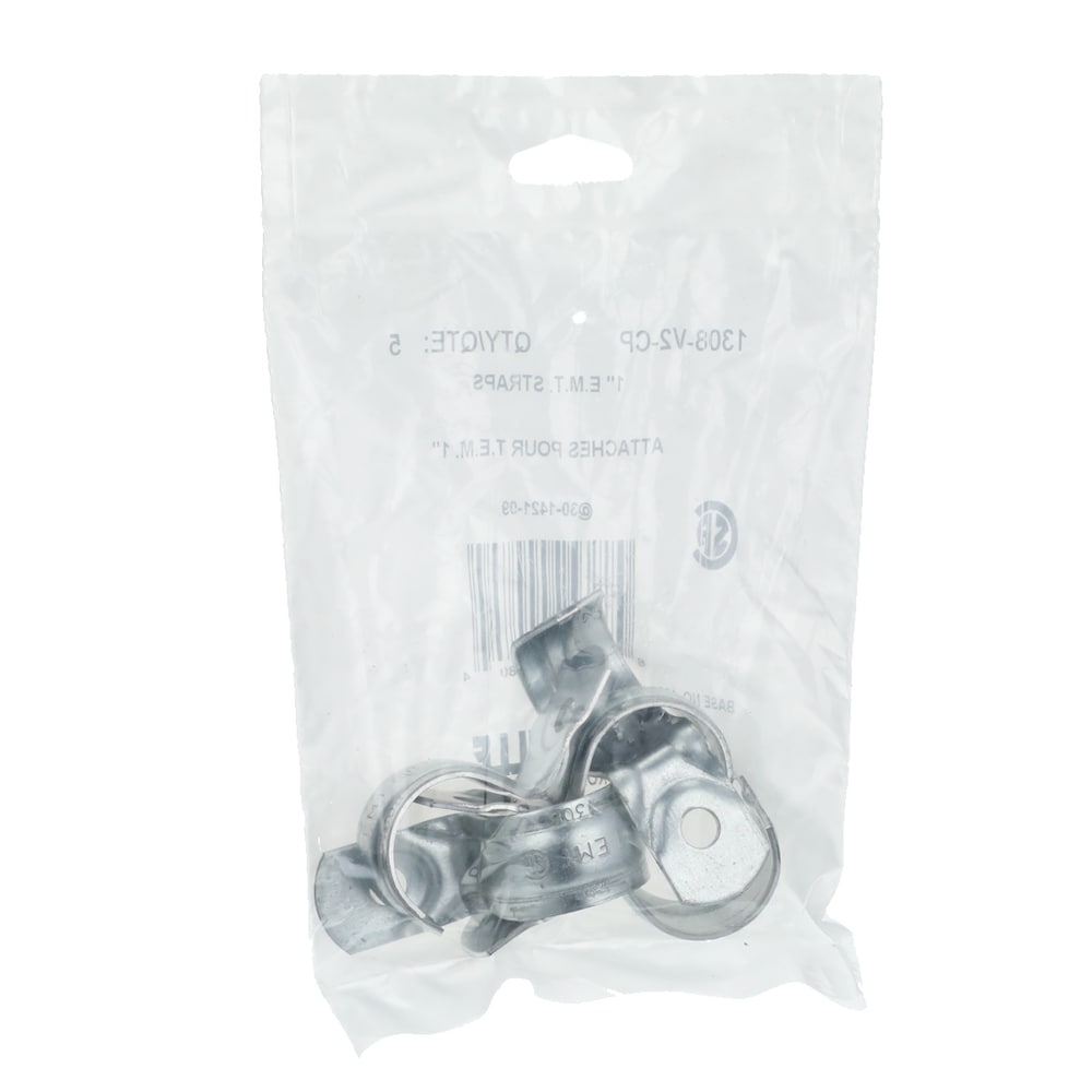 Galvanized steel 1 in. one hole EMT strap (Bag of 5 units)