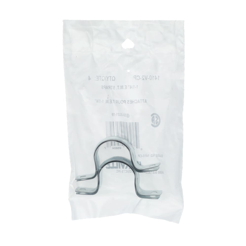 Galvanized steel 1-1/4 in. two hole EMT strap (Bag of 4 units)