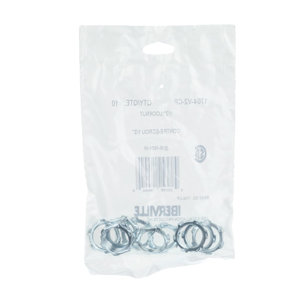 Contre-écrou en acier 1/2 po (sac de 10 unités)