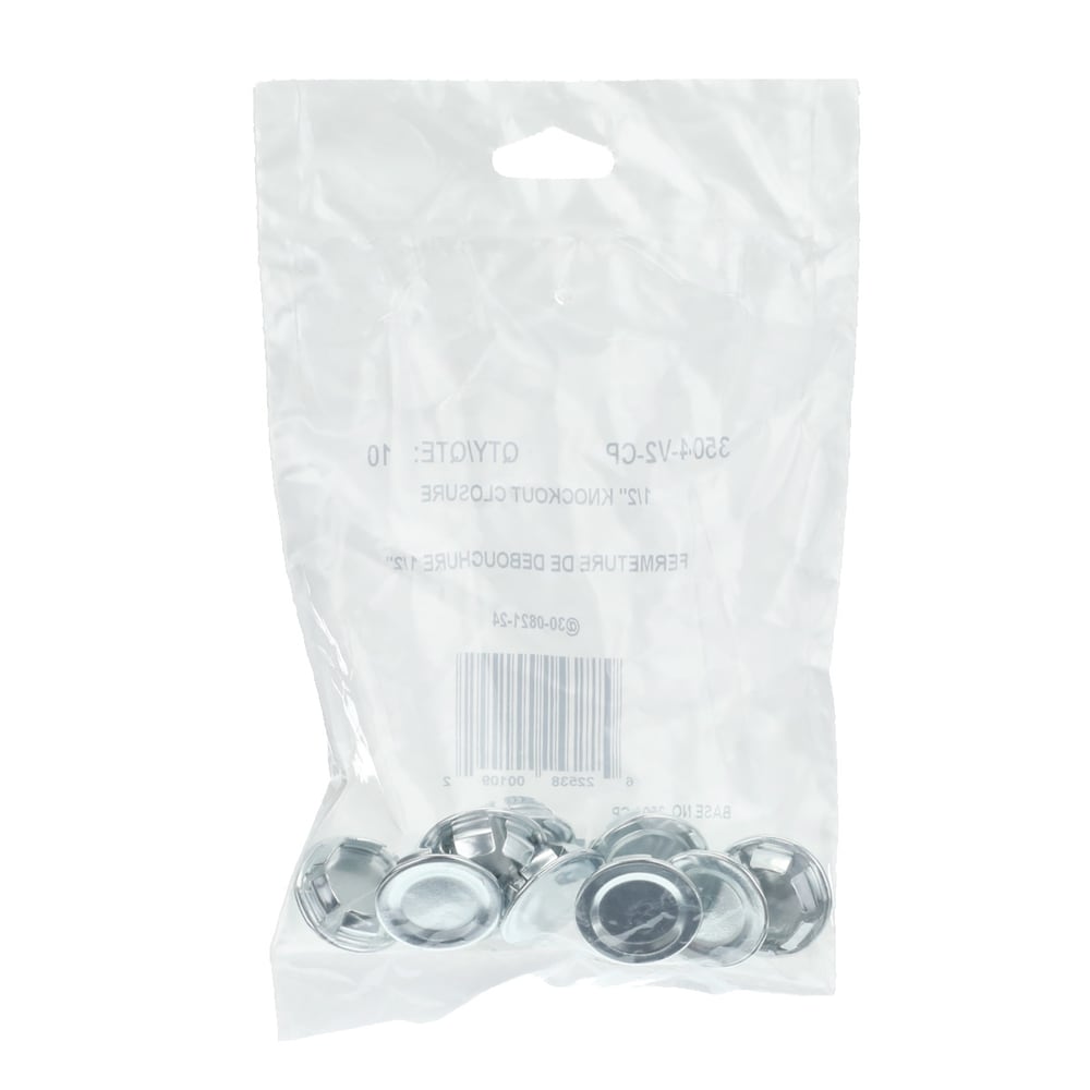 Steel knockout closure 1/2 in. (Bag of 10 units)