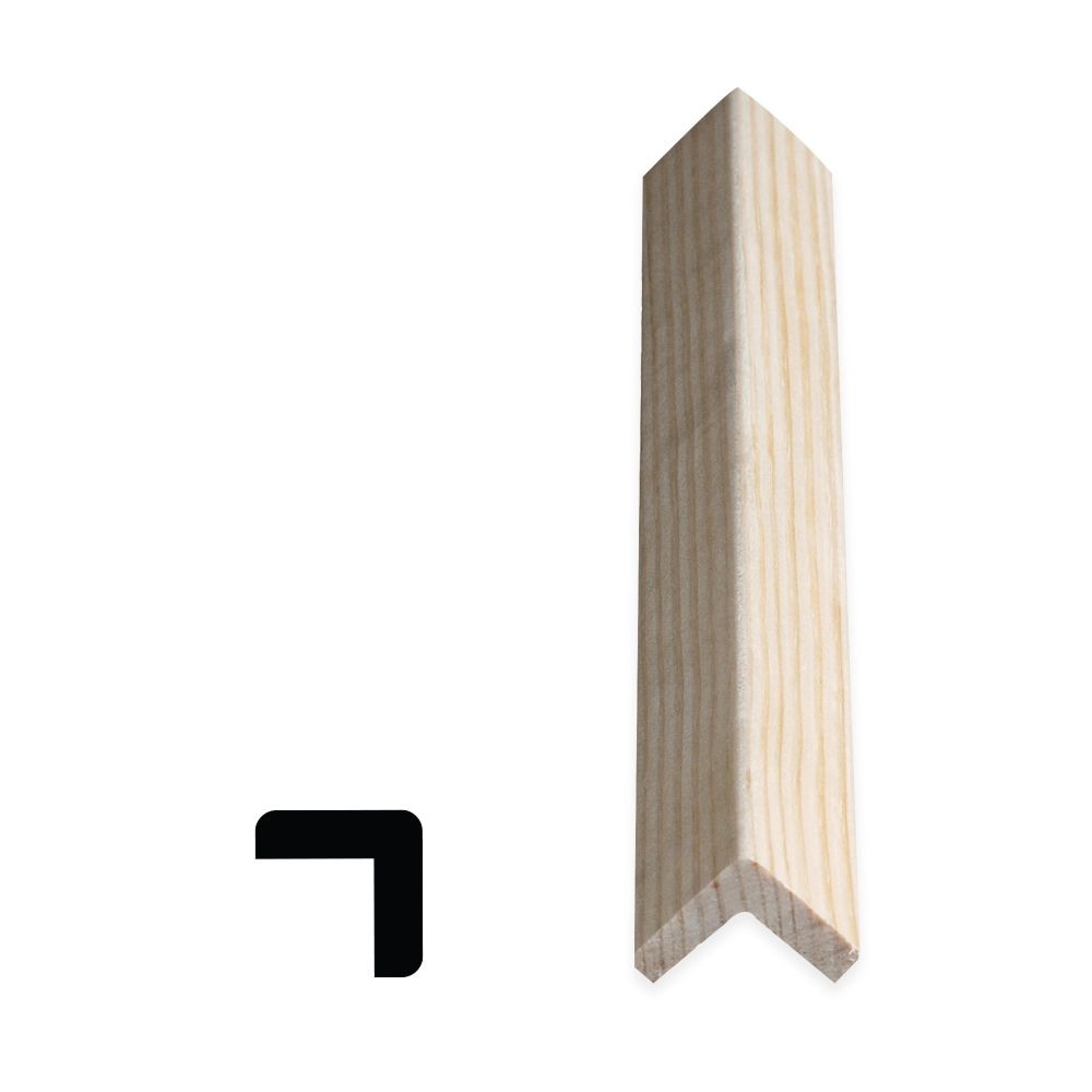 1-inch x 1-inch x 8 ft. Solid Clear Pine Outside Corner