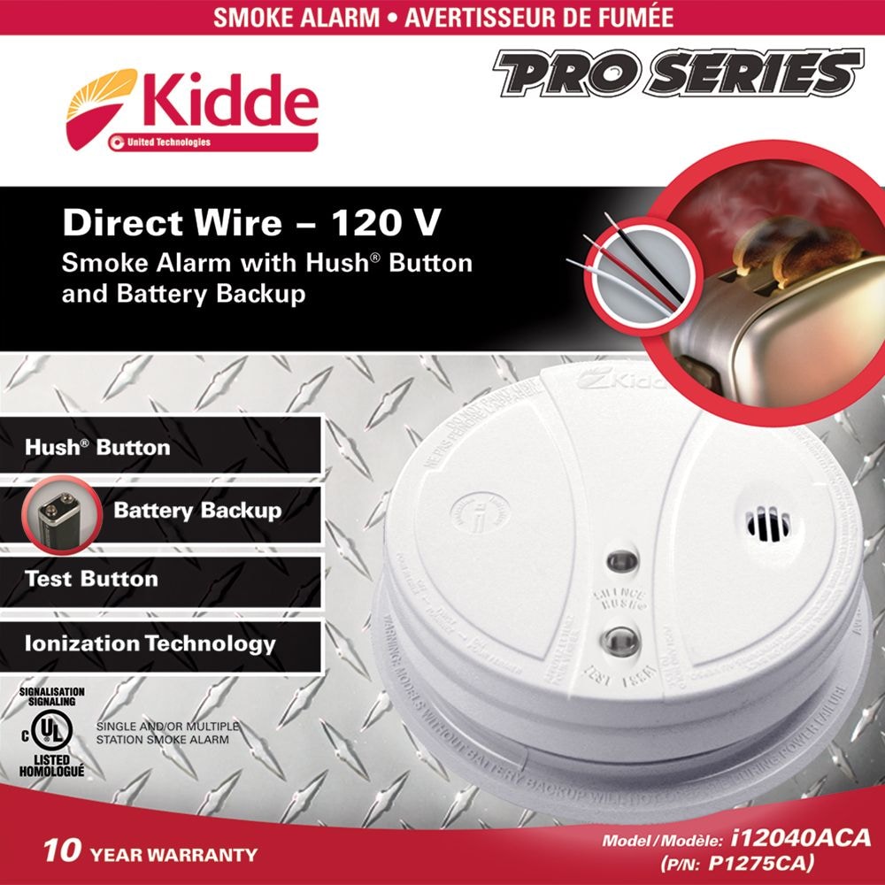 Kidde Pro Series Hardwire Ionization Smoke Alarm with Battery Backup