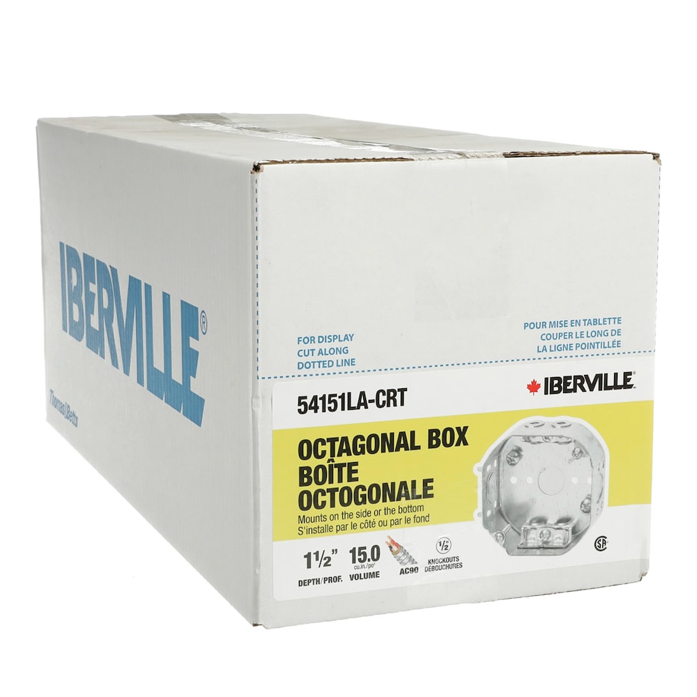 4 x 4 x 1-1/2 D. 15 cu.inch Octagon Steel Box