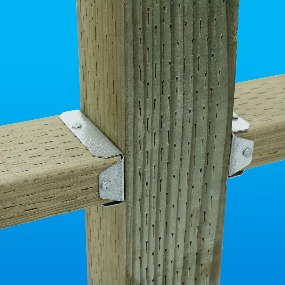 Support de rail de clôture galvanisé FB ZMAX pour 2x4