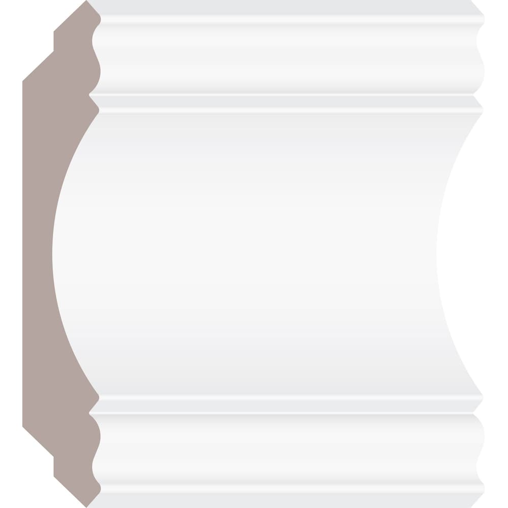 1-inch x 6 3/8-inch LDF Primed Fibreboard Ogee/Crown Moulding