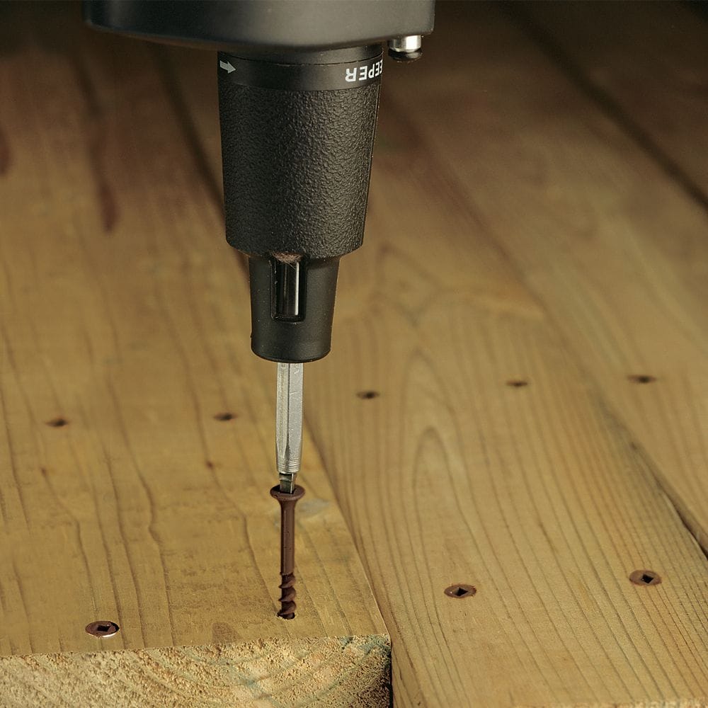 #8 x 3-inch Square Drive Flat Head Deck Screw UNC in Brown - 1000pcs