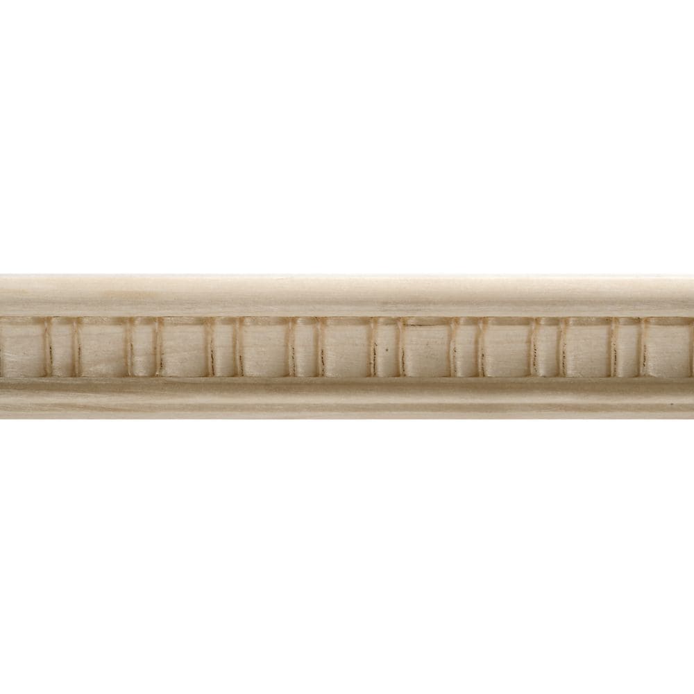 13/16-inch x 1-1/2-inch x 8 ft. Unfinished Paintable Stainable Dentil Decorative Basswood Moulding