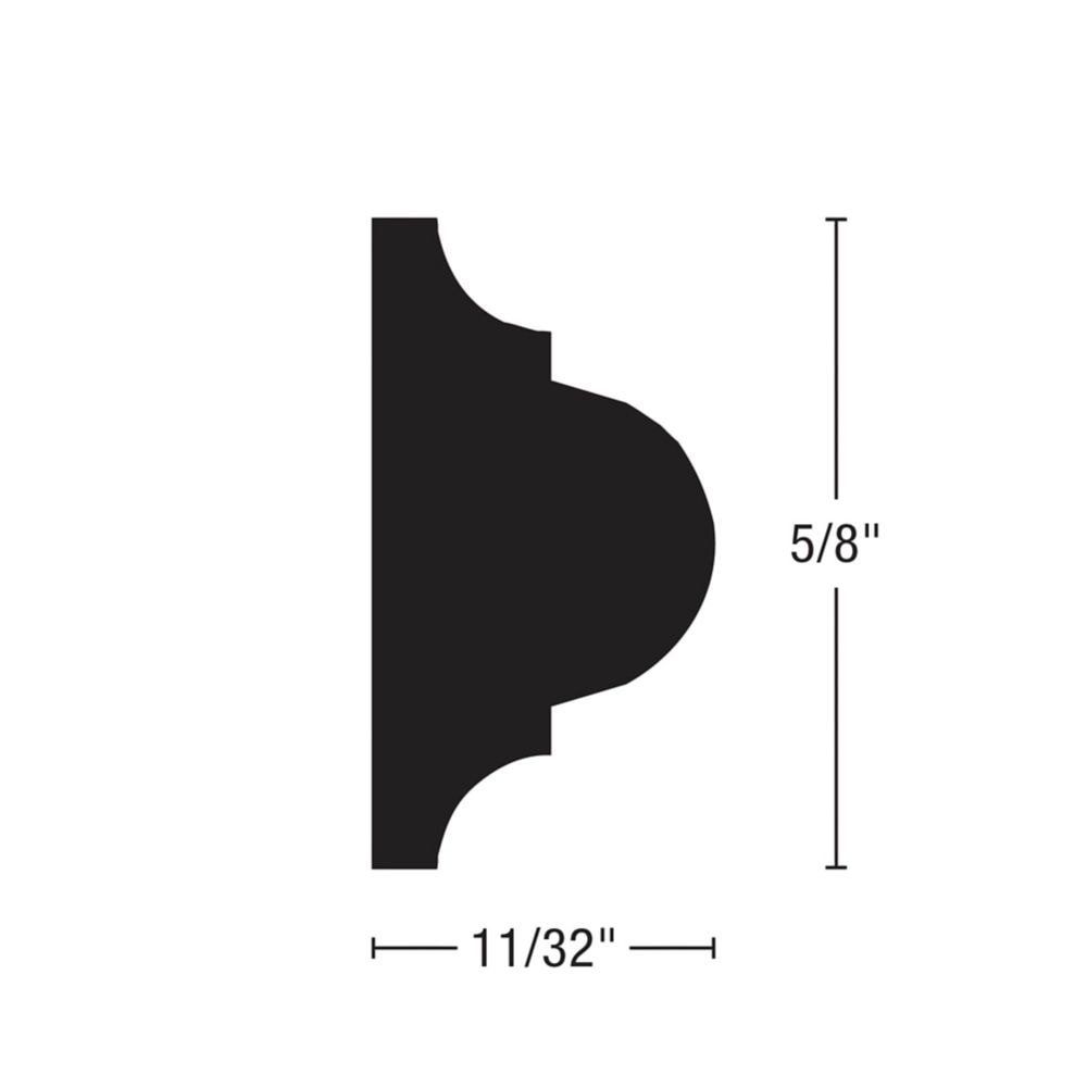 3/8-inch x 5/8-inch x 8 ft. Unfinished Paintable Basswood Beaded Decorative Moulding in Tan