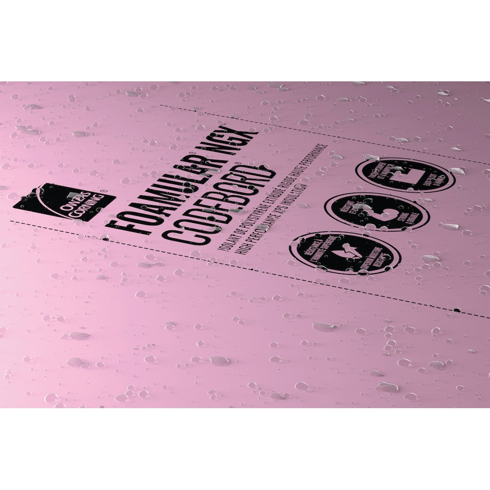 FOAMULAR NGX CodeBord XPS Rigid Foam Insulation Board; 1-inch x 48-inch x 96-inch R-5 SL Edge
