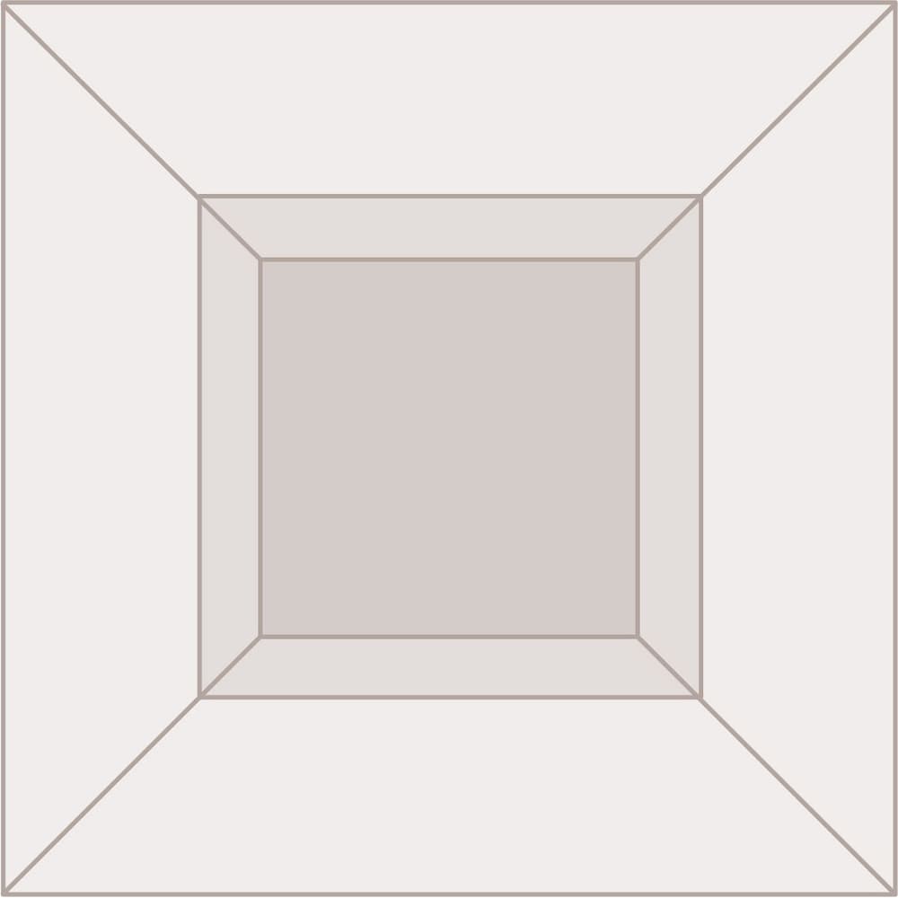 1-inch x 4 1/8-inch x 4 1/8-inch Victorian MDF Primed Fibreboard Corner Block Moulding