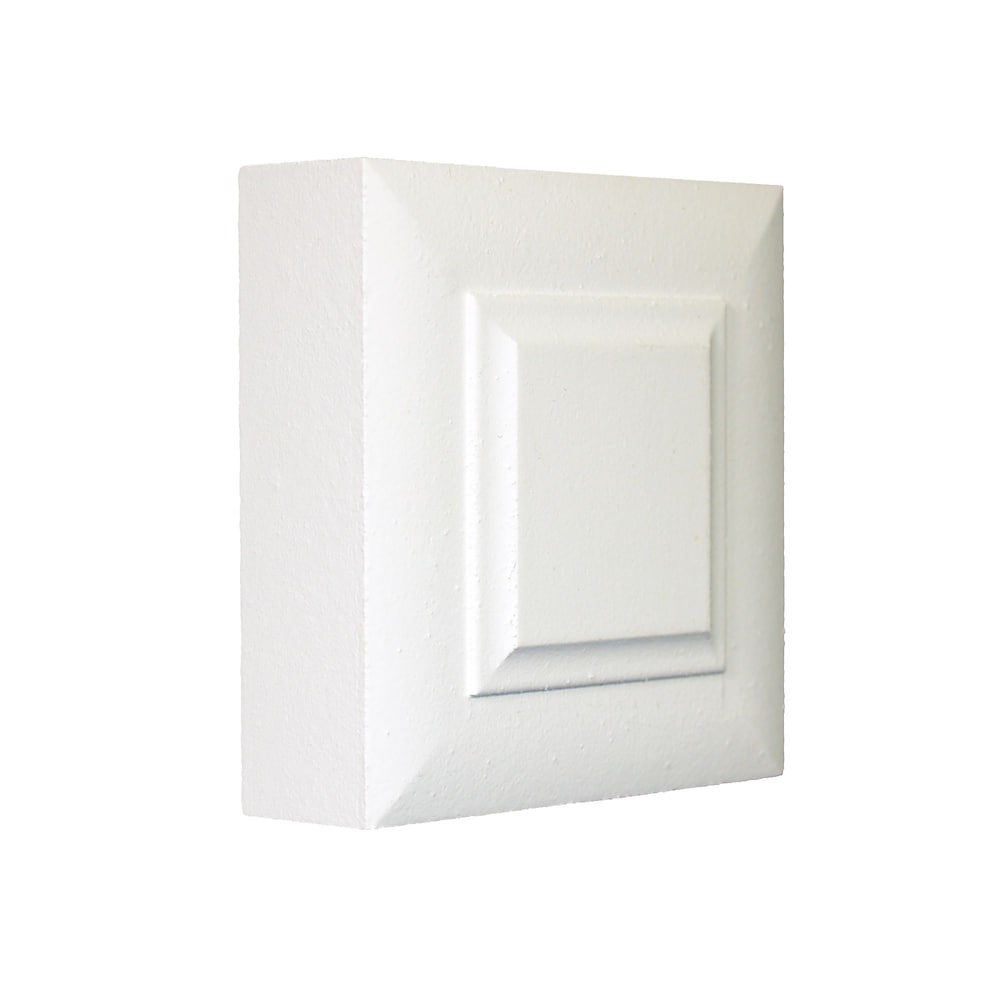 1-inch x 3-inch x 3-inch Victorian MDF Primed Fibreboard Corner Block Moulding
