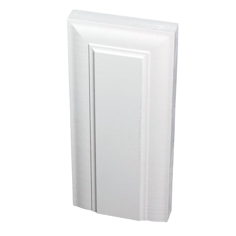 1-inch x 4 1/8-inch x 9-inch Victorian MDF Primed Fibreboard Plinth Block