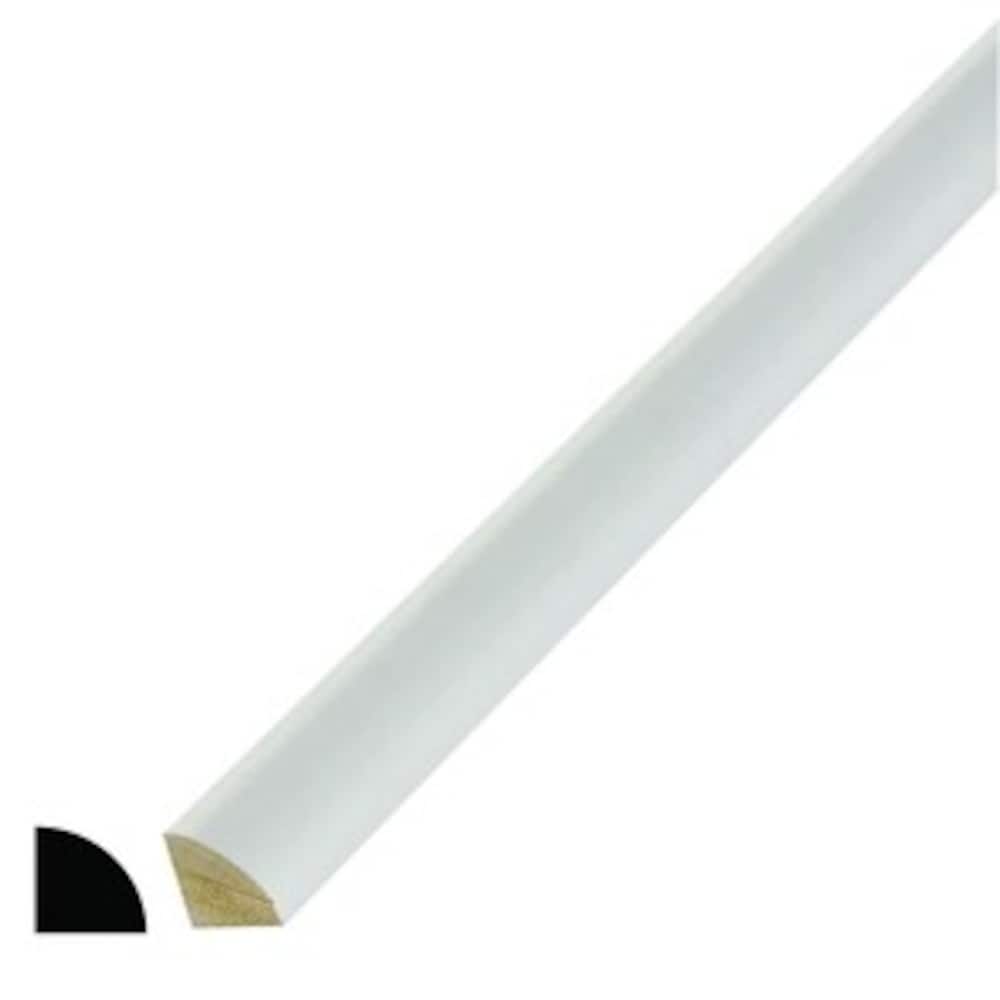 Quart de rond en pin jointé apprêté de 11/16 po x 11/16 po x 8 pi