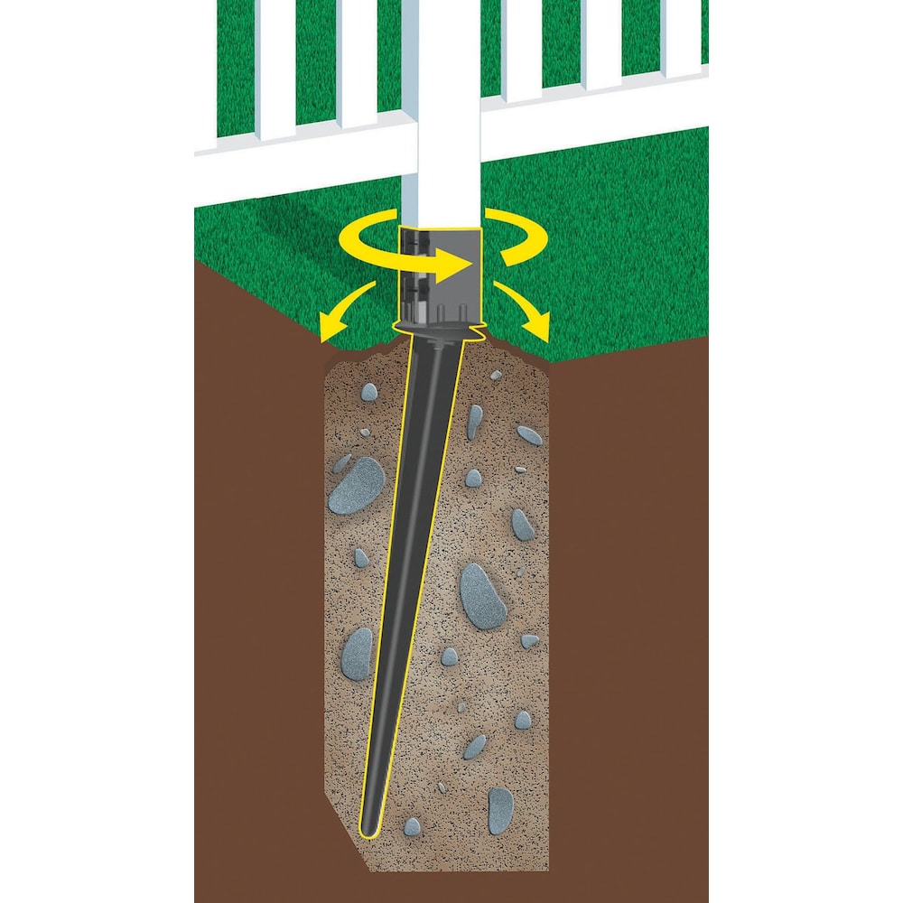 36-inch Adjustable Ground Spike for 4x4 Post Installation