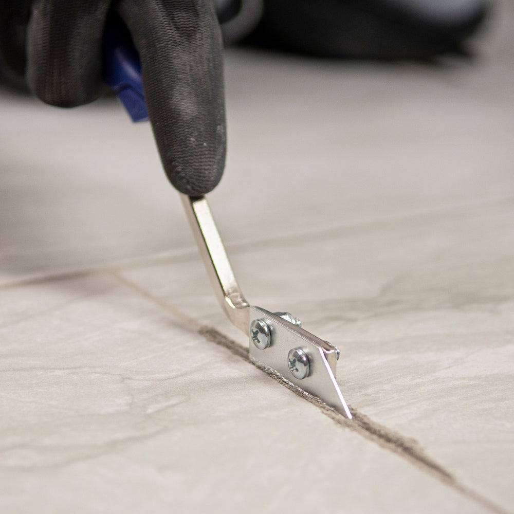 Handheld Grout Saw with 2 Blades for Cleaning, Stripping and Removing Grout