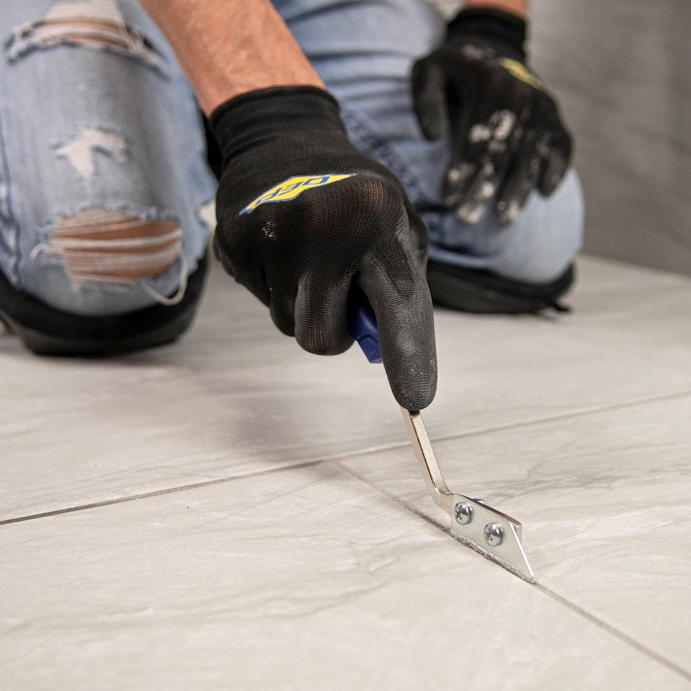 Handheld Grout Saw with 2 Blades for Cleaning, Stripping and Removing Grout