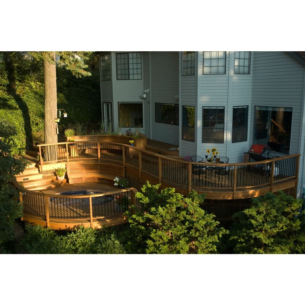 Terrasse en cèdre noueux de qualité supérieure 5/4x6x12