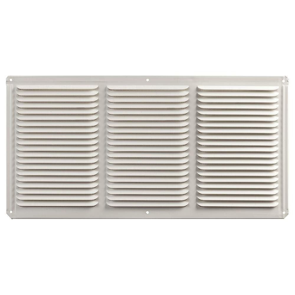 16-inch x 8-inch Aluminum Under Eave Soffit Vent in White