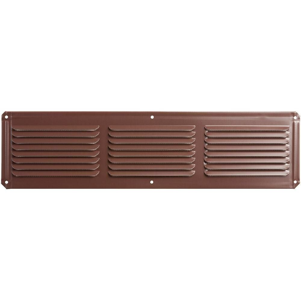 16-inch x 4-inch Aluminum Under Eave Soffit Vent in Brown
