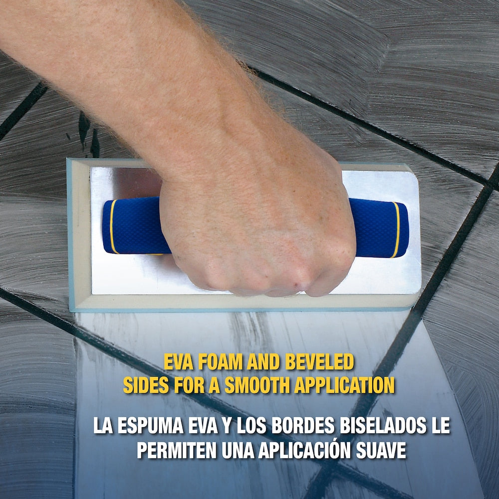 3/4-inch x 4-inch Universal Grout and Epoxy Float for Tile Flooring with Comfort Grip Handle