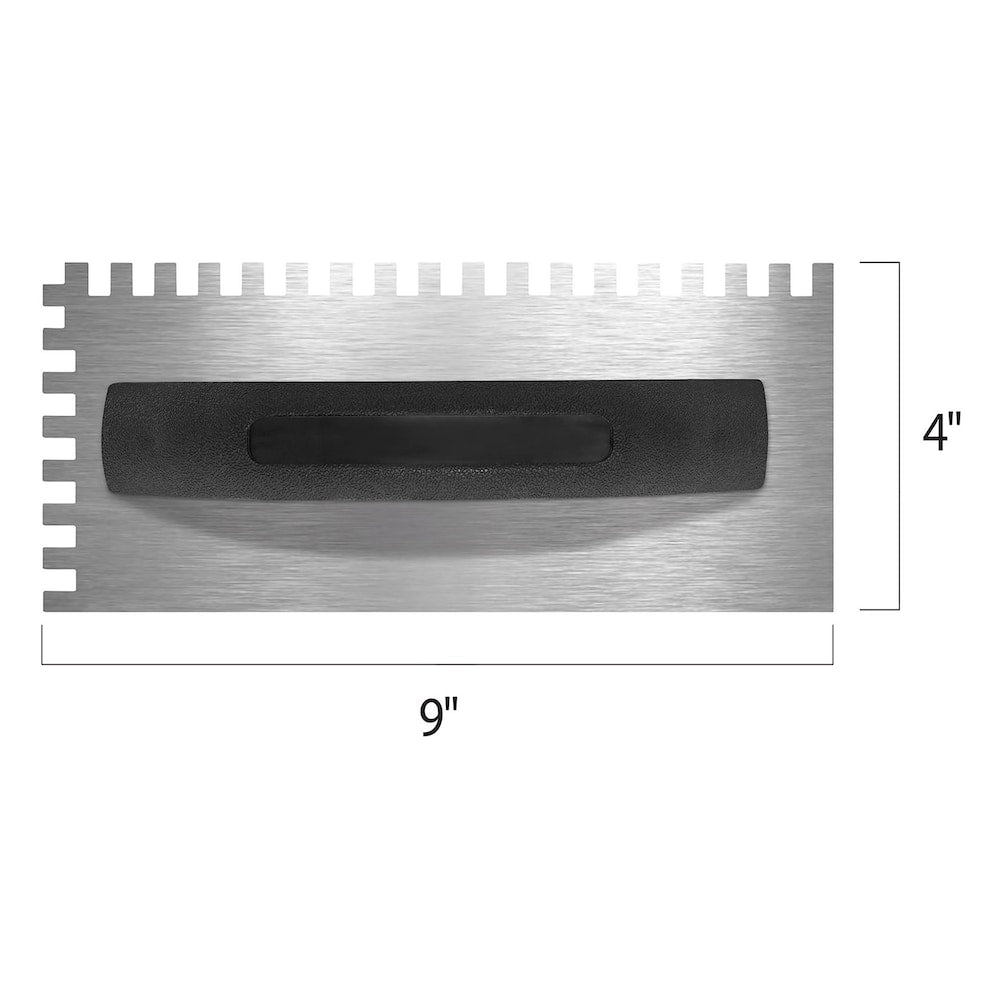 1/4 in x 3/8 in x 1/4 in Square Notched Economy Flooring Trowel