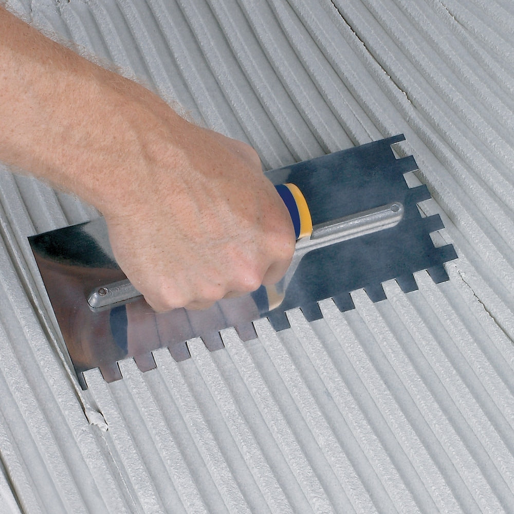 1/2 in. x 1/2 in. x 1/2 in. Comfort Grip Stainless Steel Square-Notch Flooring Trowel