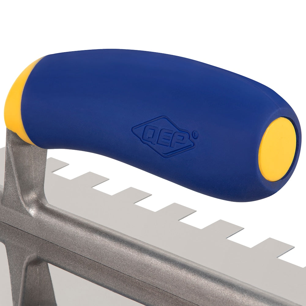 1/2 in. x 1/2 in. x 1/2 in. Comfort Grip Stainless Steel Square-Notch Flooring Trowel