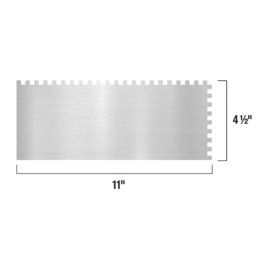 1/4 in. x 1/4 in. x 1/4 in. Comfort Grip Stainless Steel Square-Notch Flooring Trowel