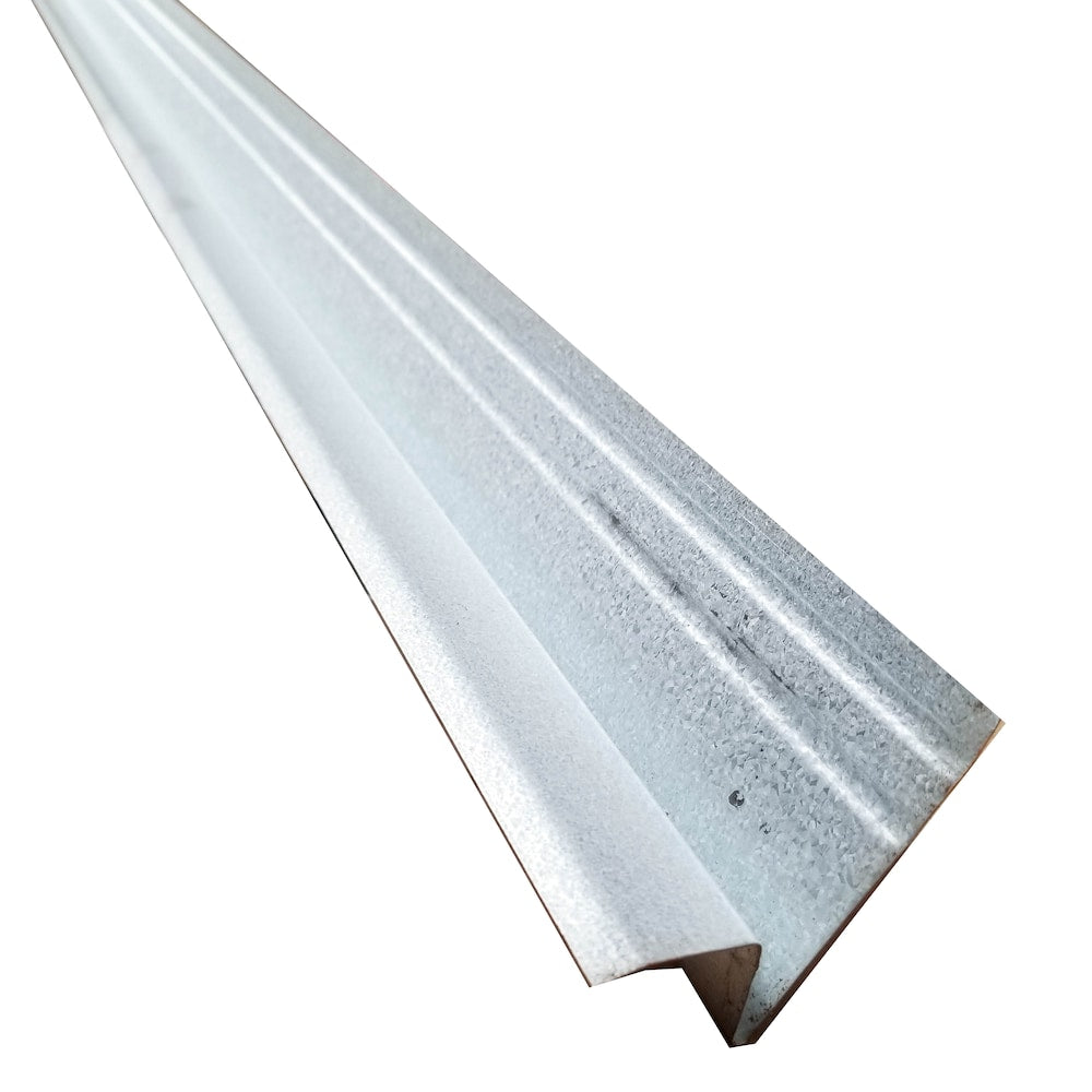 Roof Edge Flashing - Mill Galvanized Finish - 2-3/4 Inch X 7/8 Inch X 3/4 Inch X 3/8 Inch