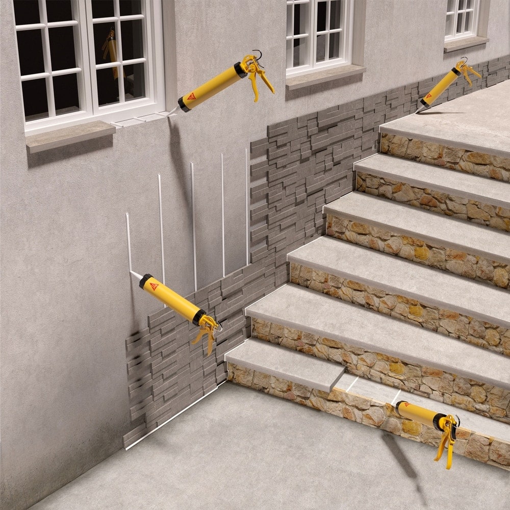 Sikaflex Construction Sealant, 300 mL, All-Purpose, Non-Sag Elastic Sealant, White