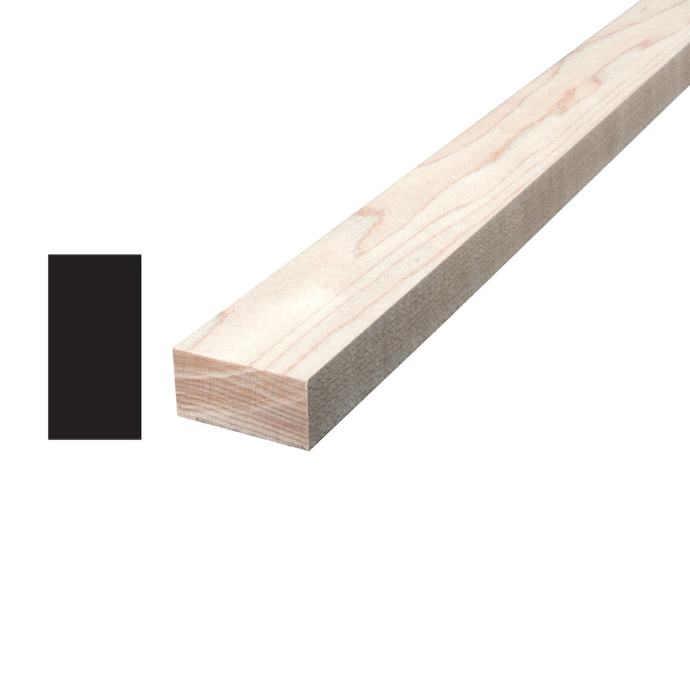 1-inch x 2-inch x 8 Feet Maple Hardwood Hobby Board S4S