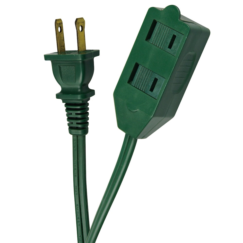 6 ft./9 ft./15 ft. Combo 16 Gauge 13 Amps Indoor Light Duty 3-Outlet Extension Cord Green (3-Pk)