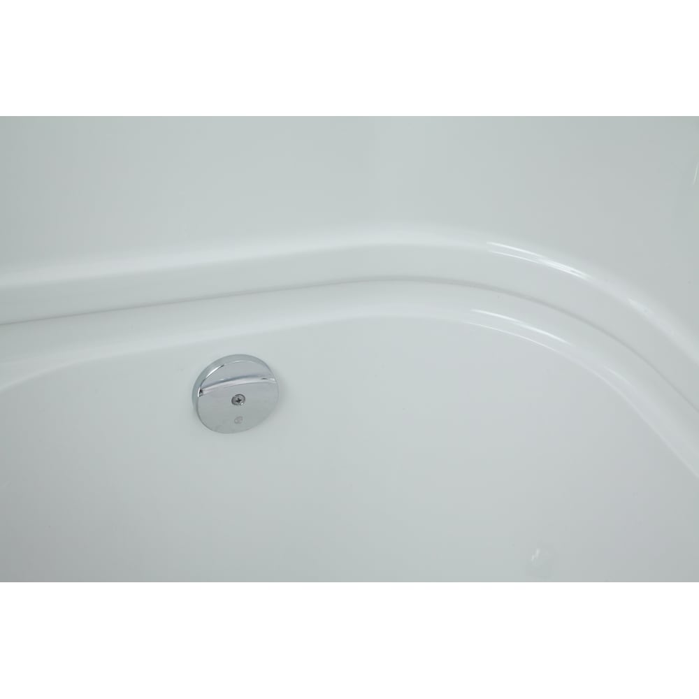 Contour de douche et de baignoire en acrylique Empire 3 pièces avec drain à gauche, blanc, 59,5 po x 85,5 po x 31 po