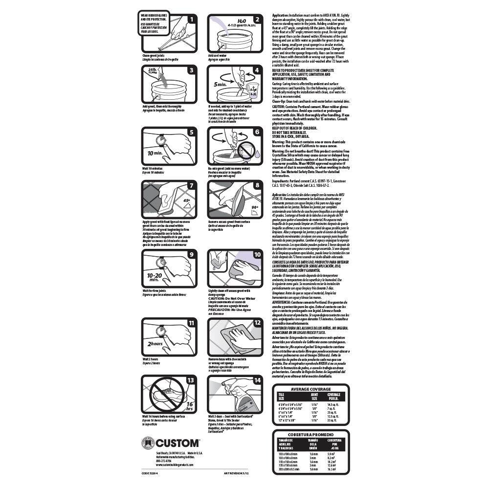 White Dry 25 lbs. Non-Sanded Grout