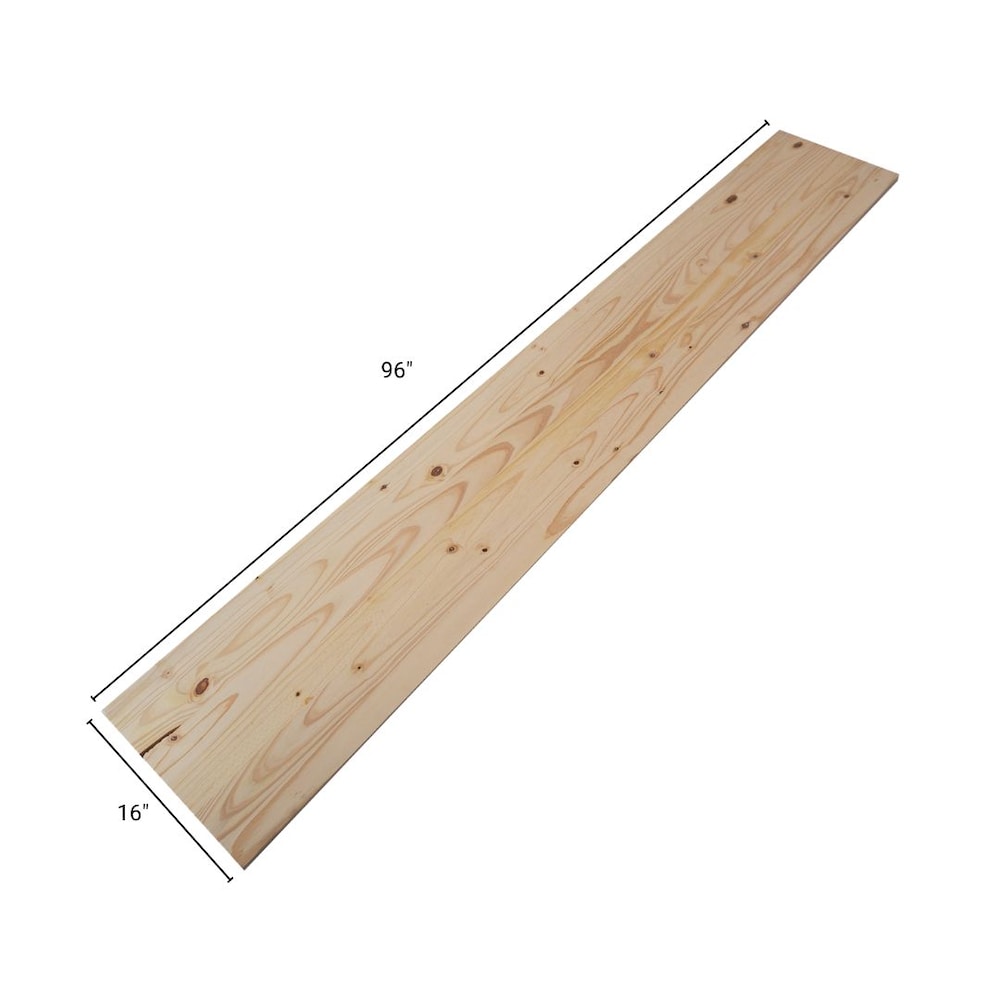 1 inch x 16 inch x 8 ft. Laminated Whitewood Panels