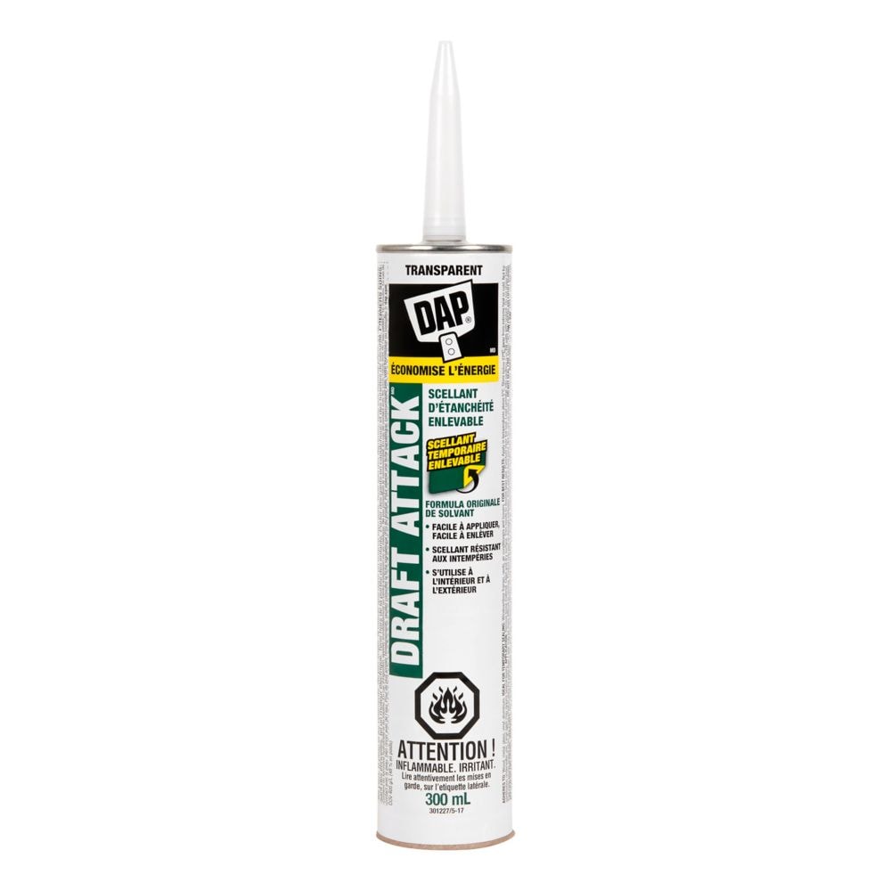 DRAFT ATTACK® Removable Weatherstrip Sealant Crystal Clear 300 mL