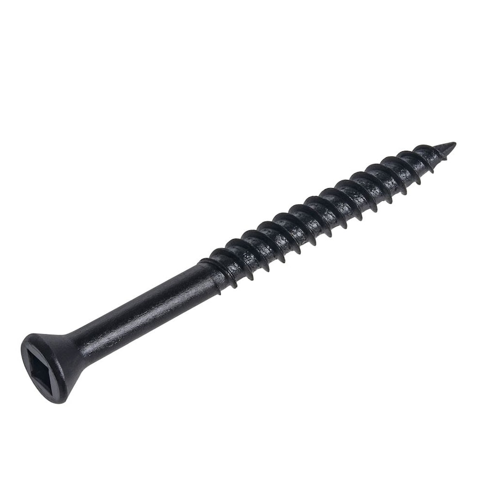 Vis pour cloisons sèches à tête carrée #6 x 1-5/8 pouces, fines, phosphate noir, 100 pièces