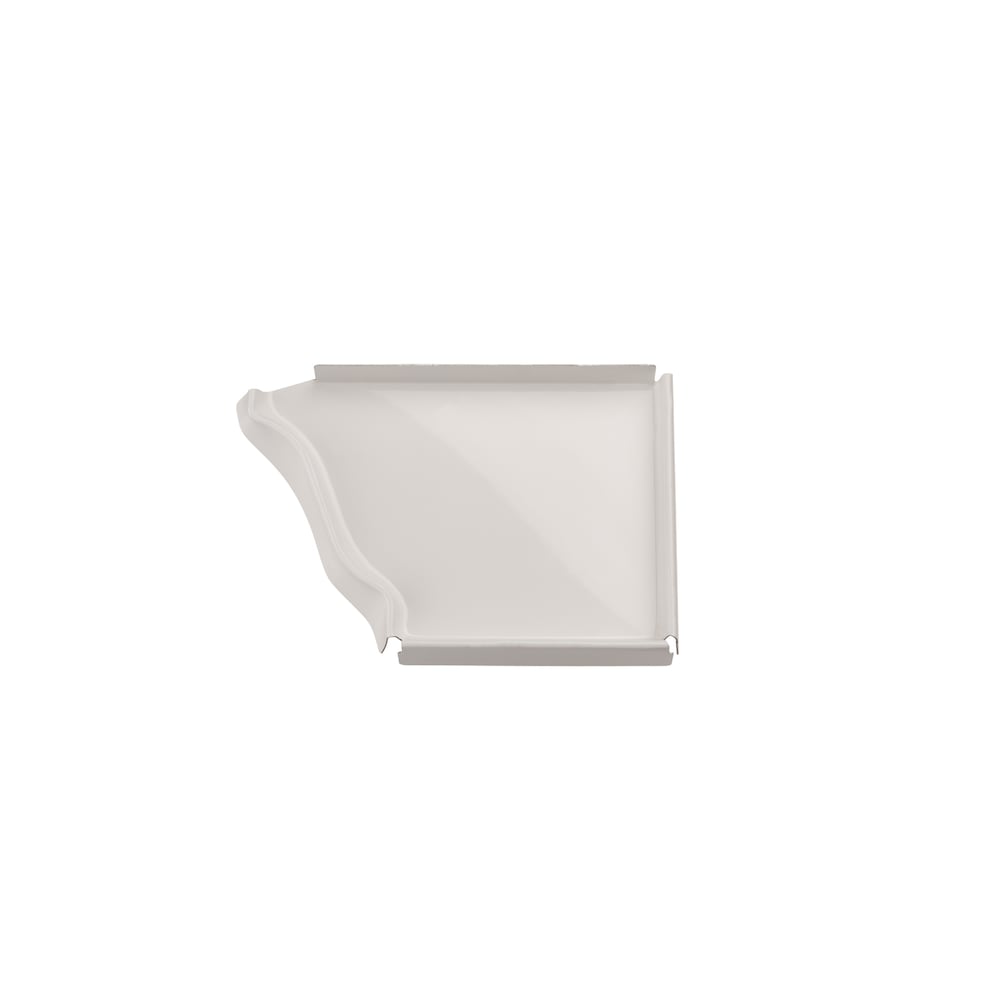 Embout droit pour gouttière en aluminium de 5 pouces (gouttière) en blanc